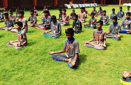 school yoga class